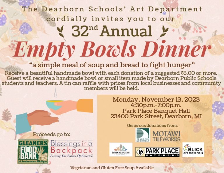 Empty Bowls flyer 2023