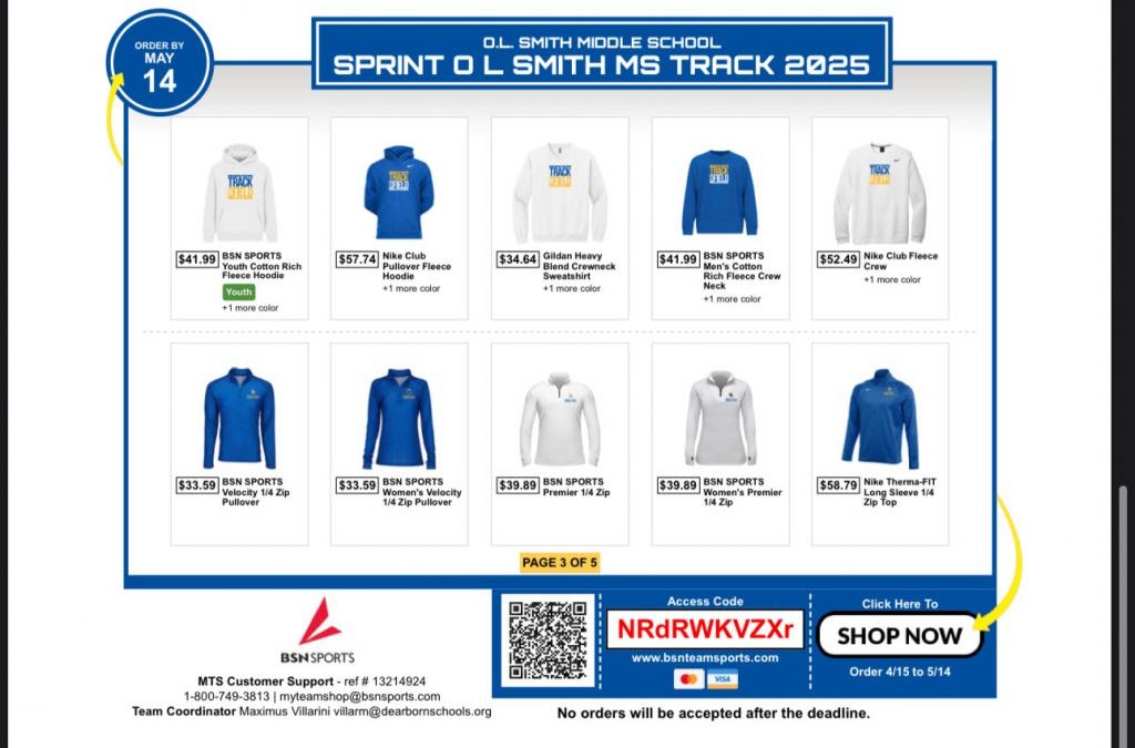 OL. SMITH MS TRACK FUNDRAISER 2025